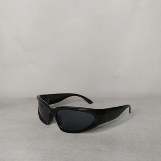 Kacamata Cyberpunk Gorpcore Y2K Black Sunglasses / Kacamata Locs Gangsta Hip Hop