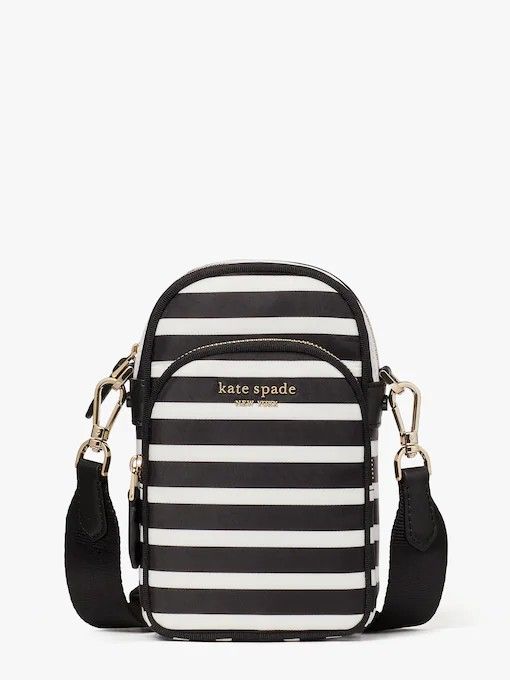 Kate spade cross body bag (Category: Cross-body Bags) located in Muntinlupa City. Submitted by MrsJay (Listing ID 1255599533, Image 1). Description: The Little Better Sam Hill Stripe North South Phone Crossbody printed durable woven polyester phone crossbody with zip-around closure 2 zipper compartments rubber mounted logo optional (and adjustable) crossbody strap fits up to an iphone xs max imported.