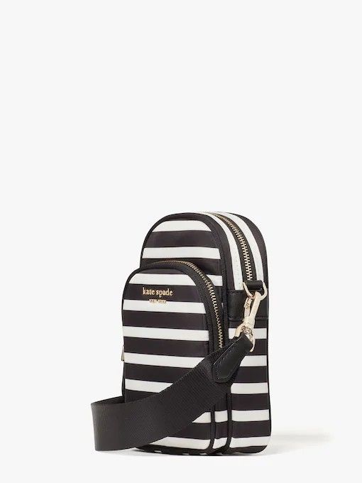 Kate spade cross body bag (Category: Cross-body Bags) located in Muntinlupa City. Submitted by MrsJay (Listing ID 1255599533, Image 3). Description: The Little Better Sam Hill Stripe North South Phone Crossbody printed durable woven polyester phone crossbody with zip-around closure 2 zipper compartments rubber mounted logo optional (and adjustable) crossbody strap fits up to an iphone xs max imported.