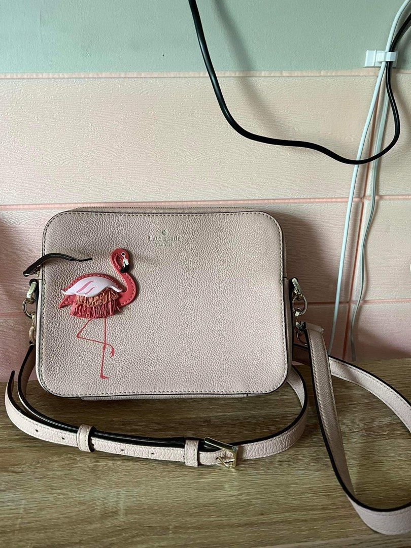 Kate spade flamingo camera new arrivals bag