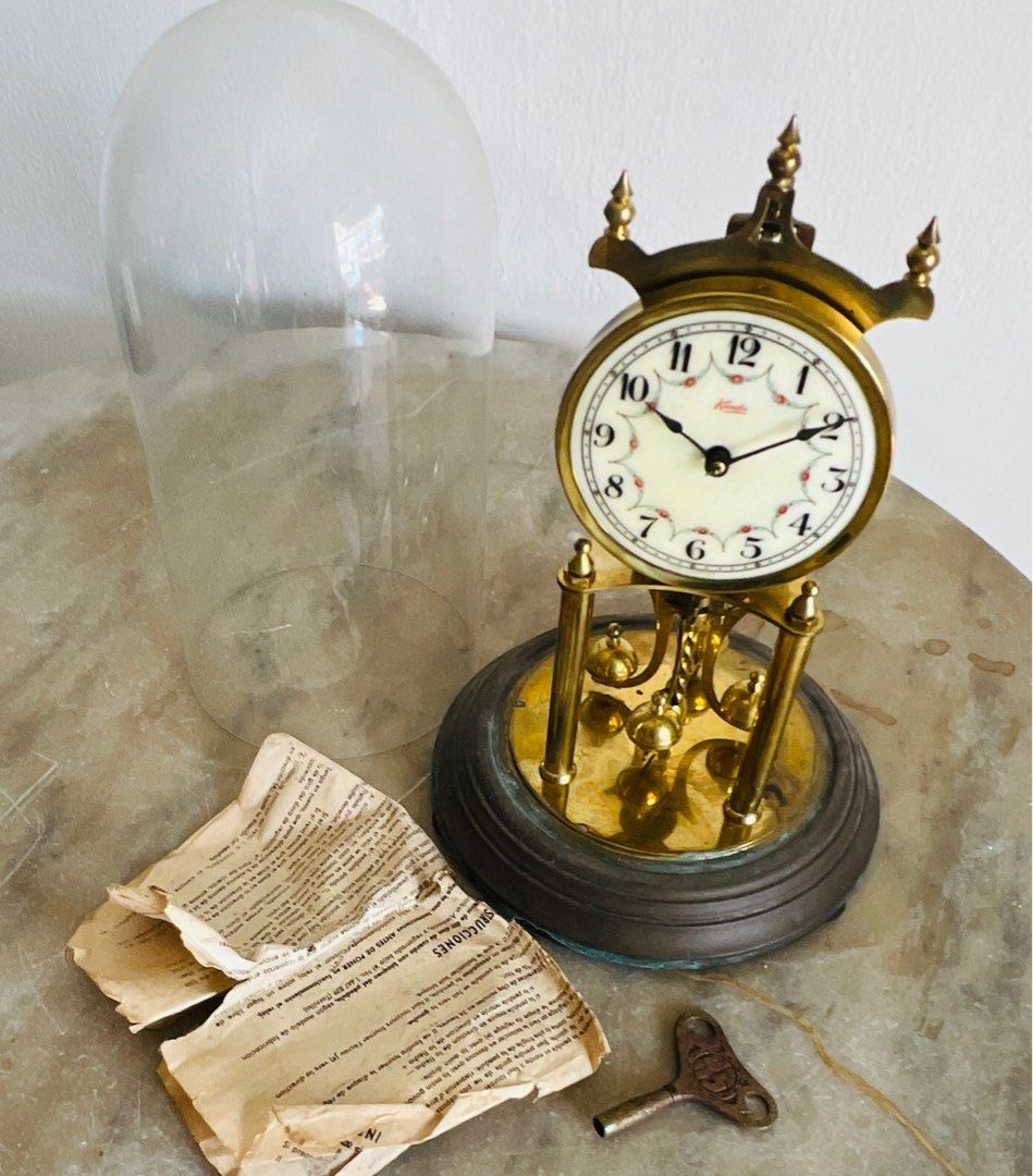 Kieninger Obergfell Kundo West Germany Pendulum Glass Dome 400 Day