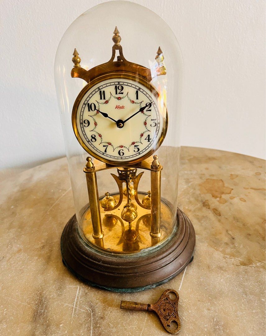 Kieninger Obergfell Kundo West Germany Pendulum Glass Dome 400 Day