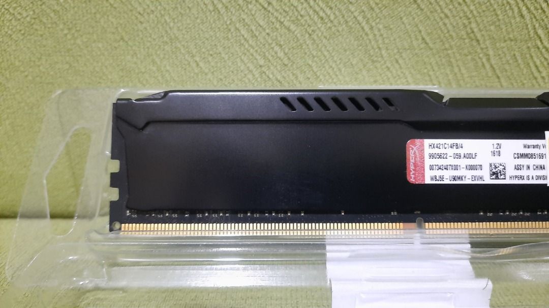 Kingston Hyper X Fury 4GB DDR4, Computers & Tech, Parts & Accessories ...
