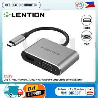 LENTION C51S USB-C Hub Splitter 4k HDMI Docking Station Type C Multiport Enthernet Adapter RJ45 USB VMI Direct