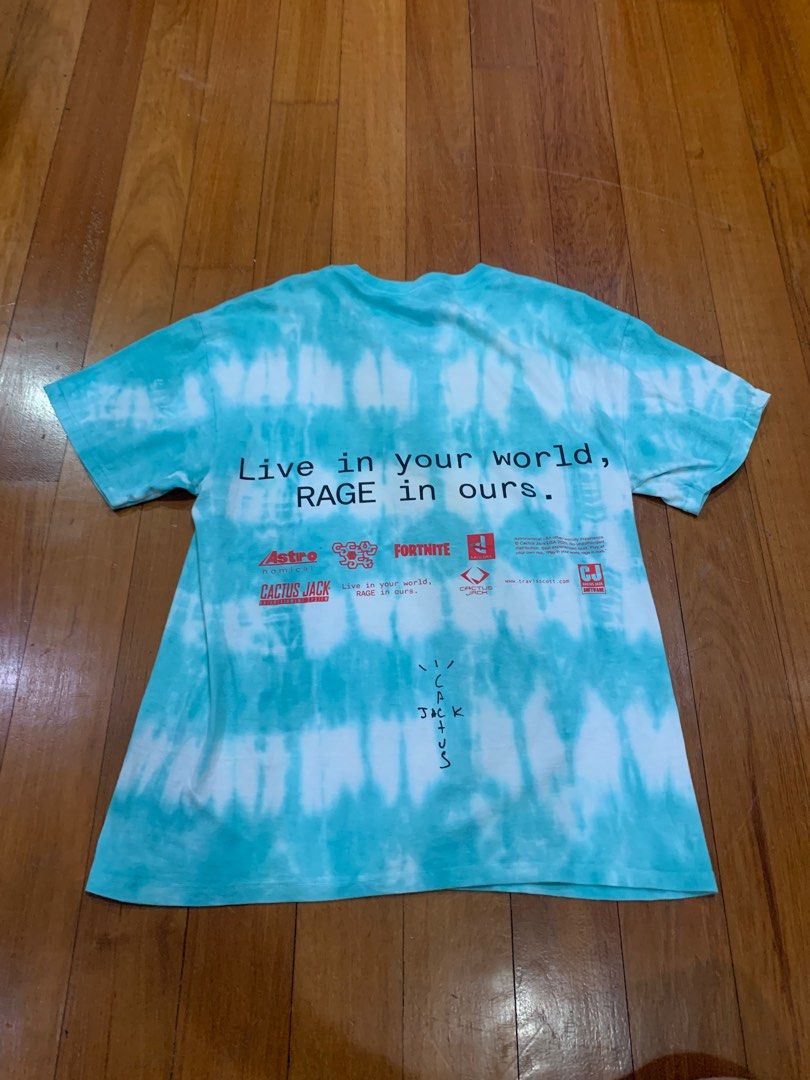 Like New Sz M Cactus Jack by Travis Scott The Scotts World Tie Dye T-Shirt  'Blue/White'