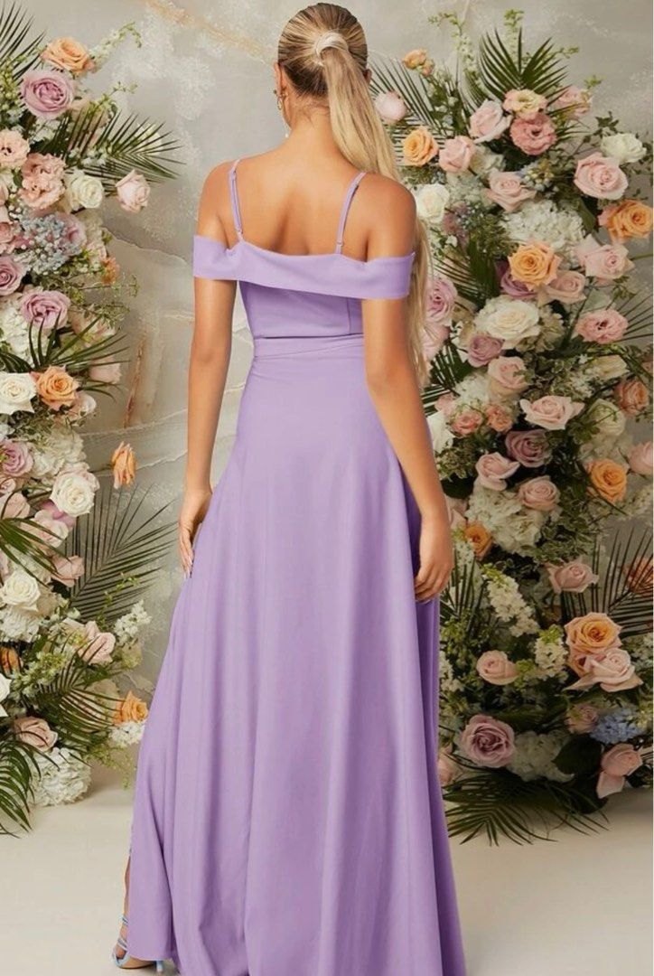 Purple satin bridesmaid dresses on sale