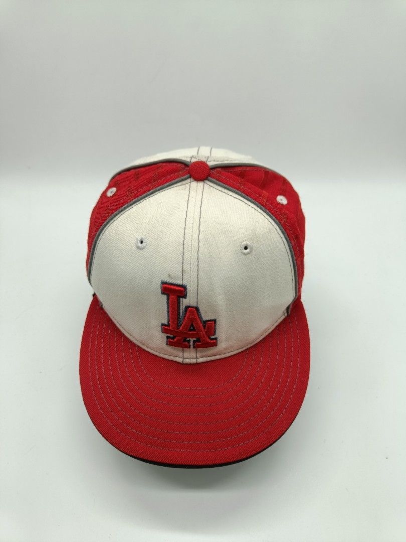 Men's Los Angeles Dodgers New Era White/Red Optic 59FIFTY Fitted Hat
