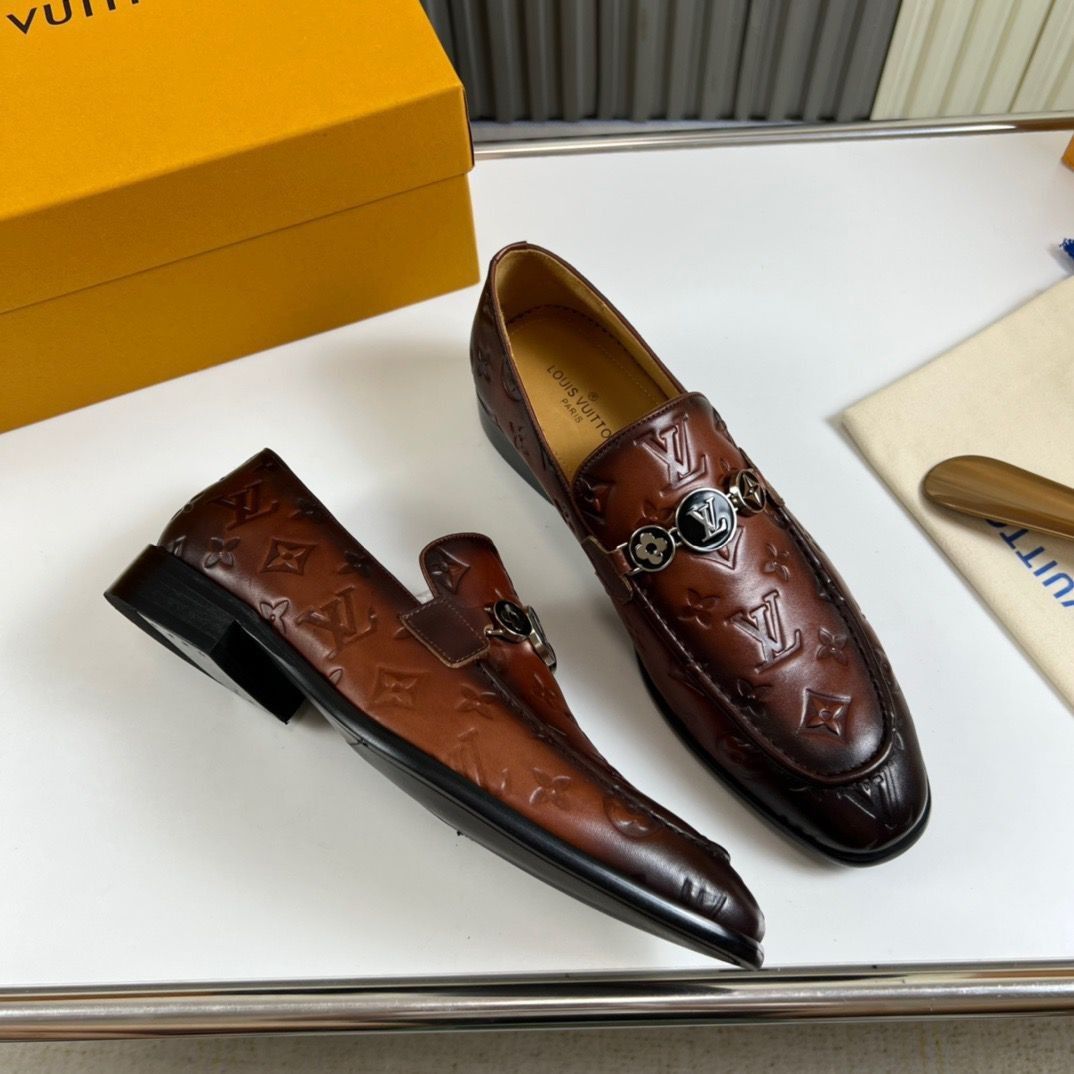 BROWN LV LOAFERS, Men's Fashion, Footwear, Dress shoes on Carousell