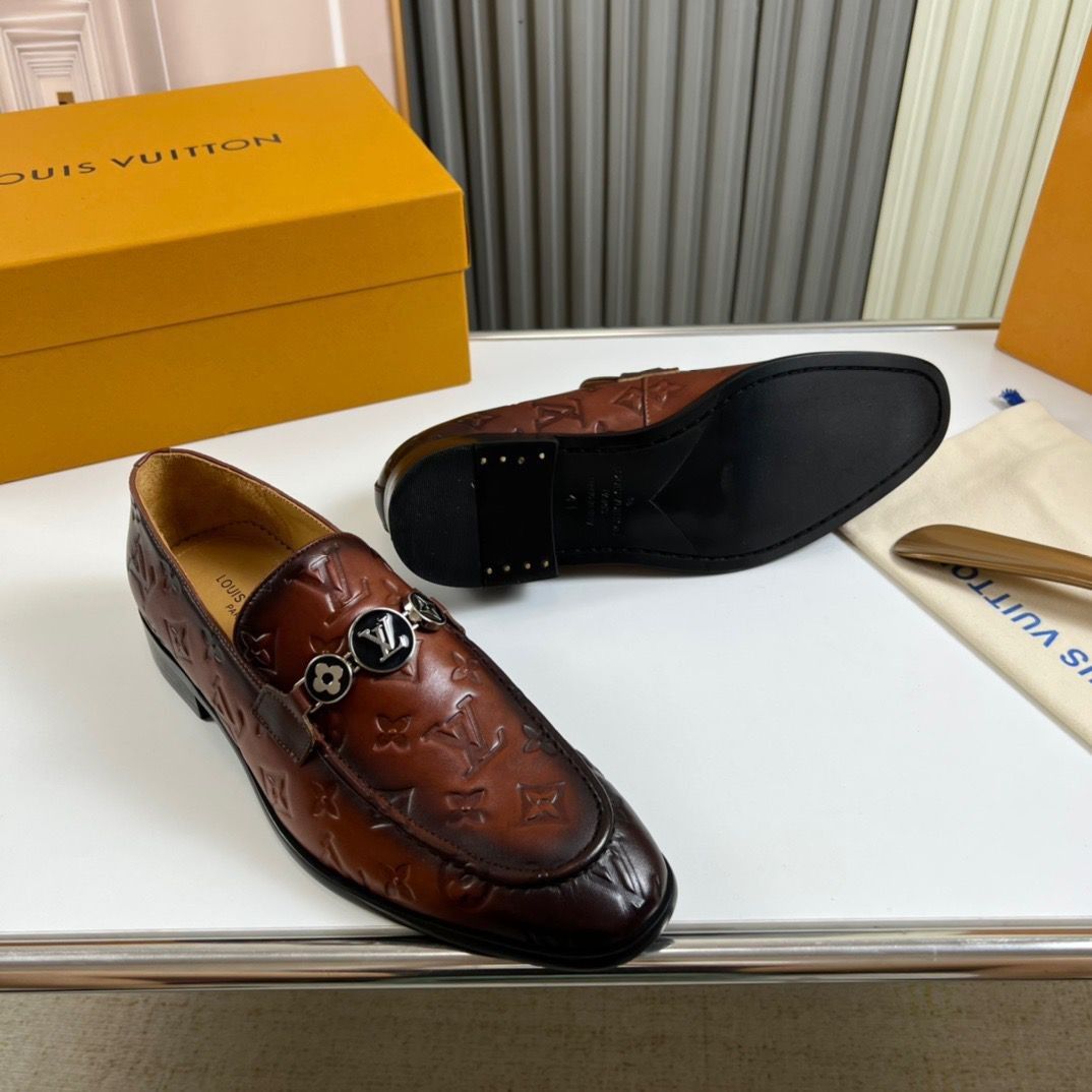 Men's Louis Vuitton LV Made in Italy Blue Loafers Box & Receipt UK7 /  US8