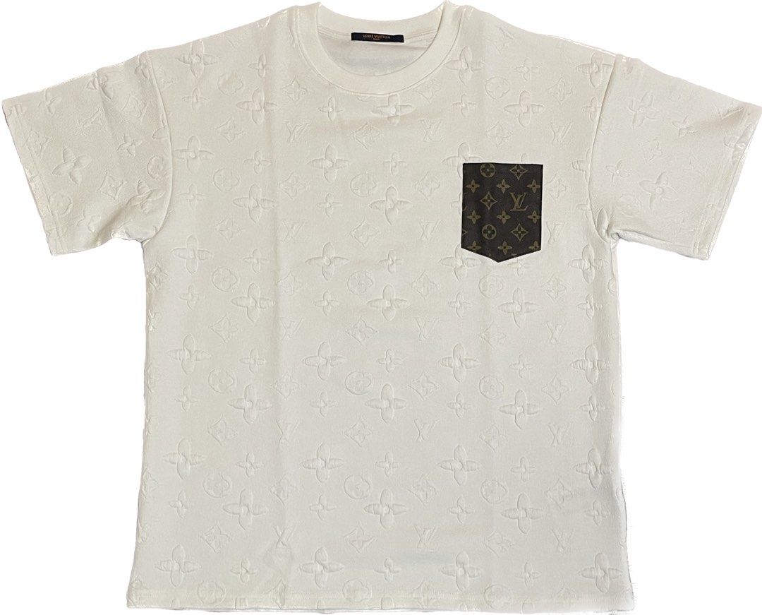 Louis Vuitton Embossed LV T-Shirt, Navy, M