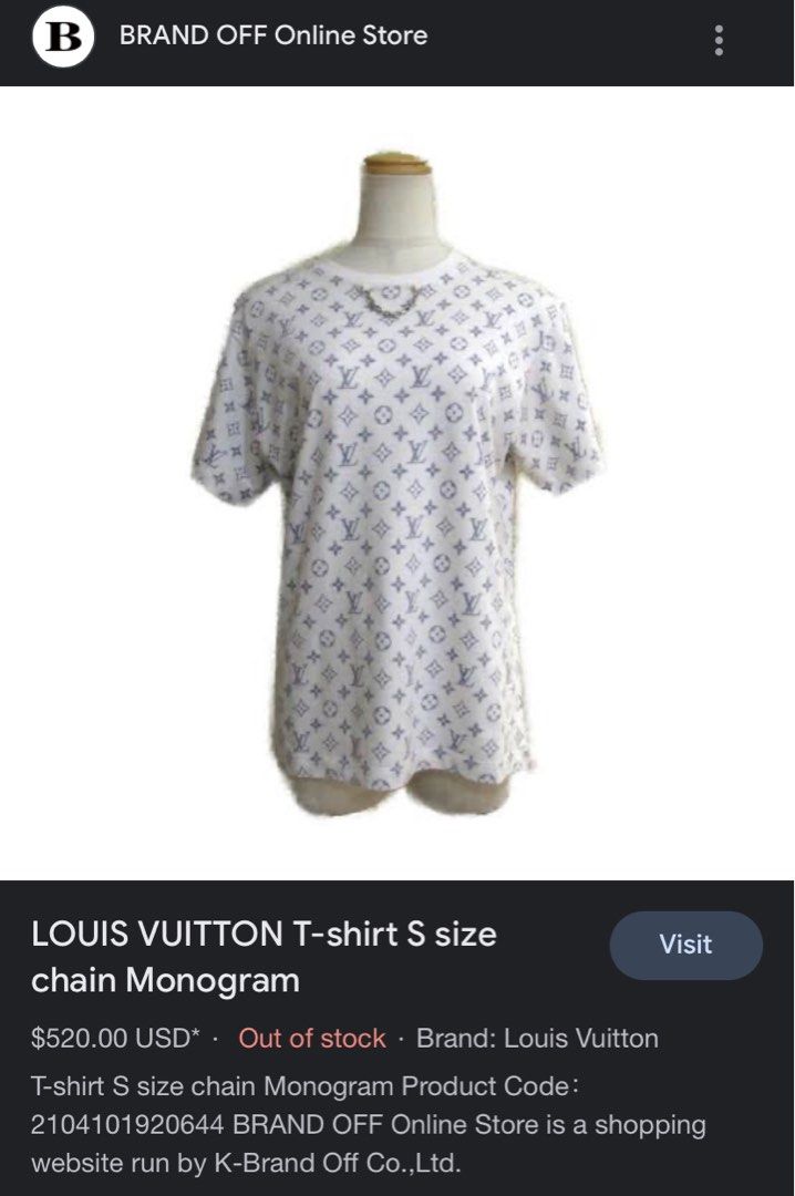Louis VUITTON Virgil Abloh Printed Damier LV T-Shirt Size S
