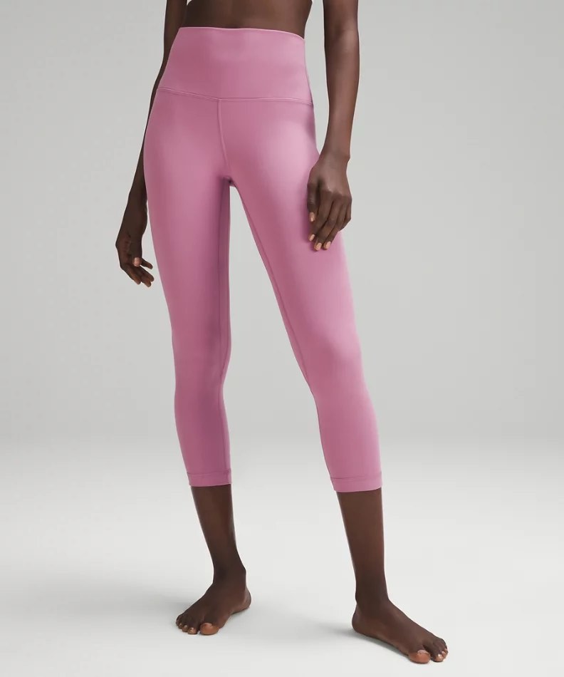 6) BNWT Lululemon Align Crop 21 Pink Taupe Size 6, Women's