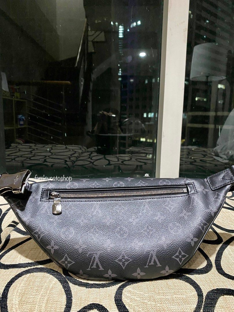 LOUIS VUITTON Discovery Monogram Eclipse Leather Bumbag Black