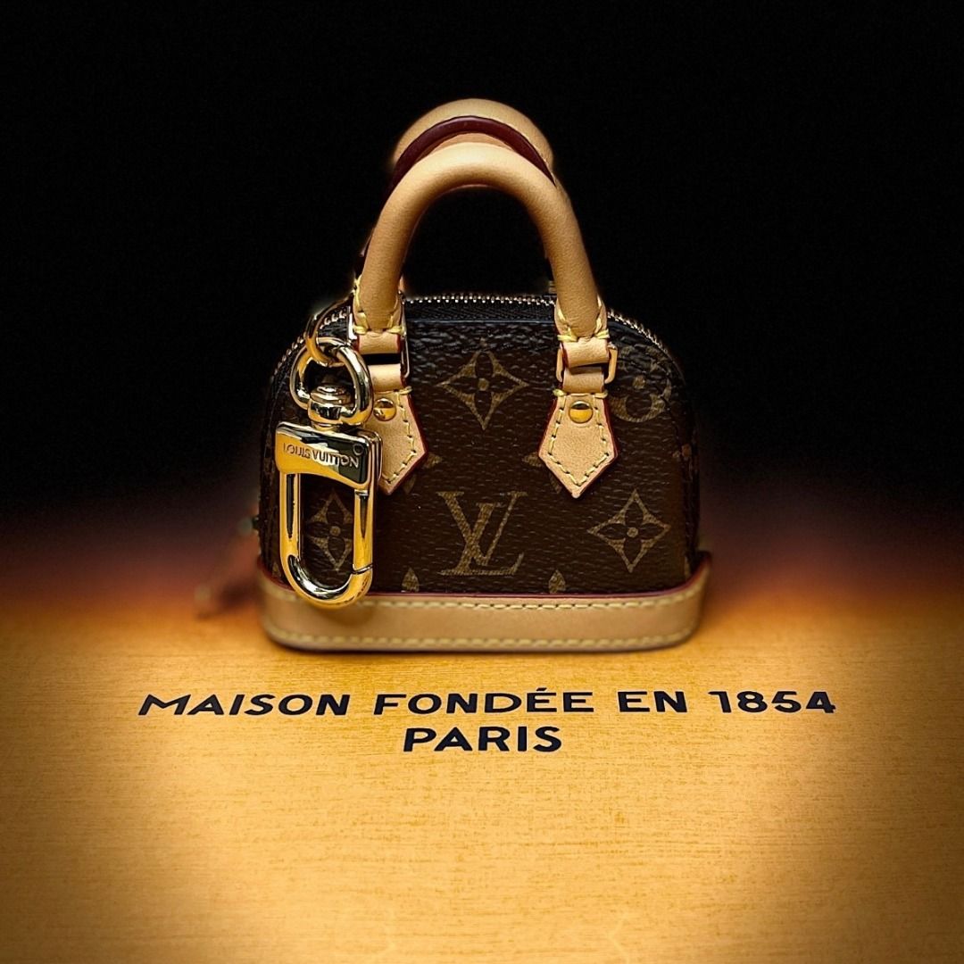 Louis Vuitton M00995 Micro Alma Bag Charm, Brown, One Size