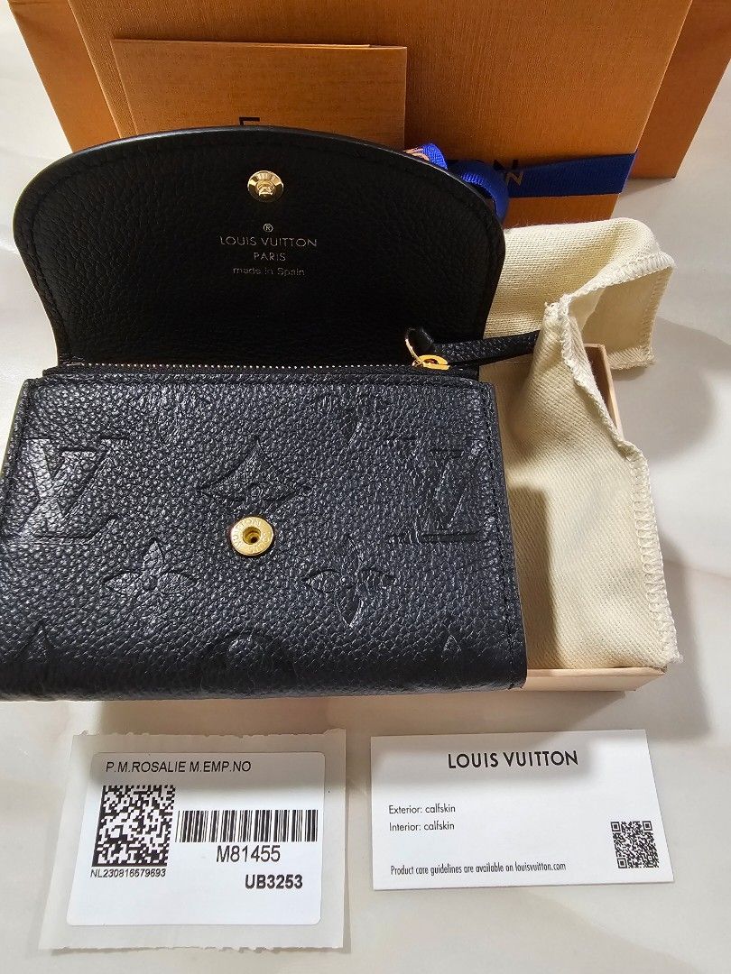 Louis Vuitton Rosalie Coin Purse Black Monogram Empreinte