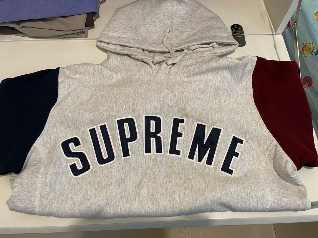 M Supreme colour block arc logo hood sweatshirt Brand New