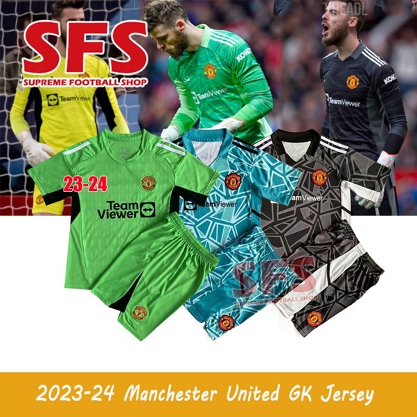Manchester United Goalkeeper Adults Kids full kit 23 24 season
