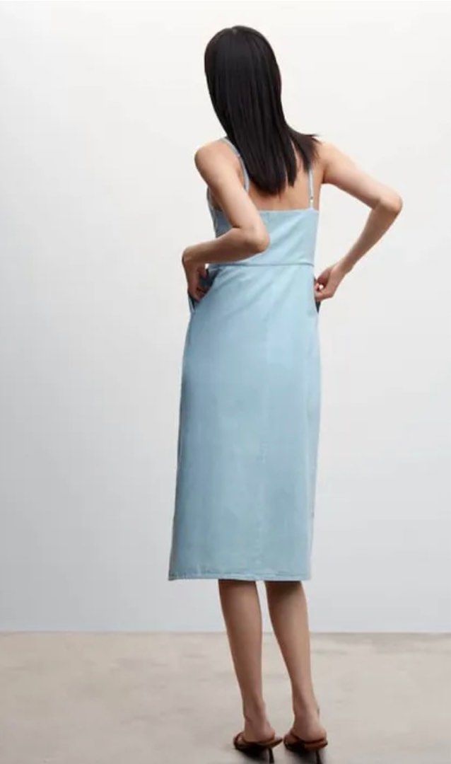 Mango soft denim dress medium