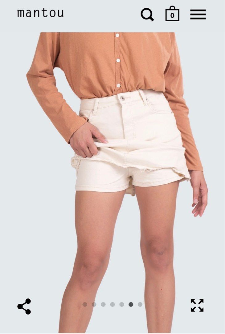 Mantou A-Line Cream Mini Skirt (Category: Skirts) located in Manila. Submitted by prebydb (Listing ID 1255650938, Image 3). Description: Regid Denim A-line cream Mini Skirt - bought for 999, already sold out in their website - with built-in shorts! ⭐️ - soft & stretchable fabric - super duper nice Medium: Waist: 26” Hips: 35” Full Length: 15”.