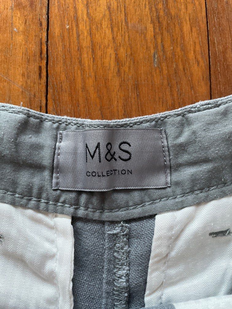 Marks and spencer linen shorts sales