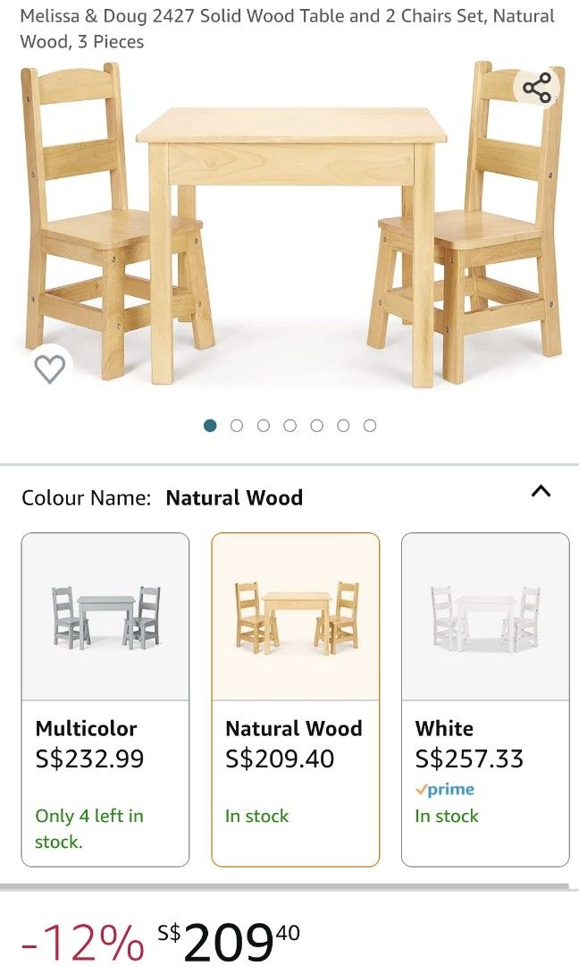 Melissa and doug solid wood 2025 table