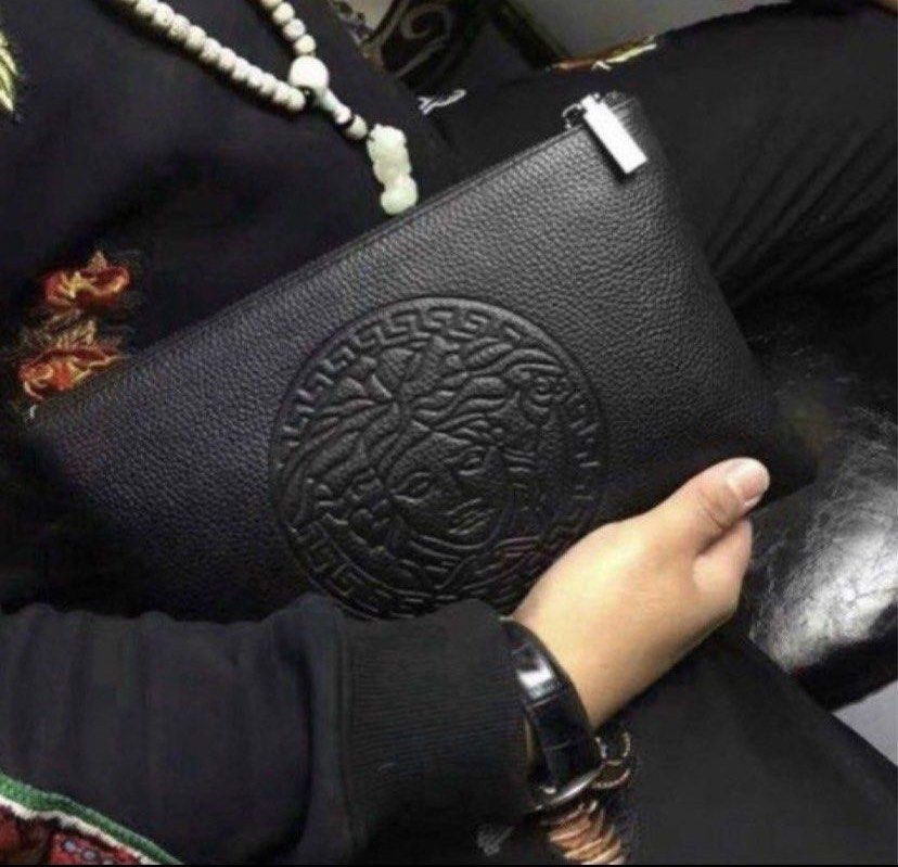 Men Leather Clutch Large Capacity Handbag Retro Men s Fashion