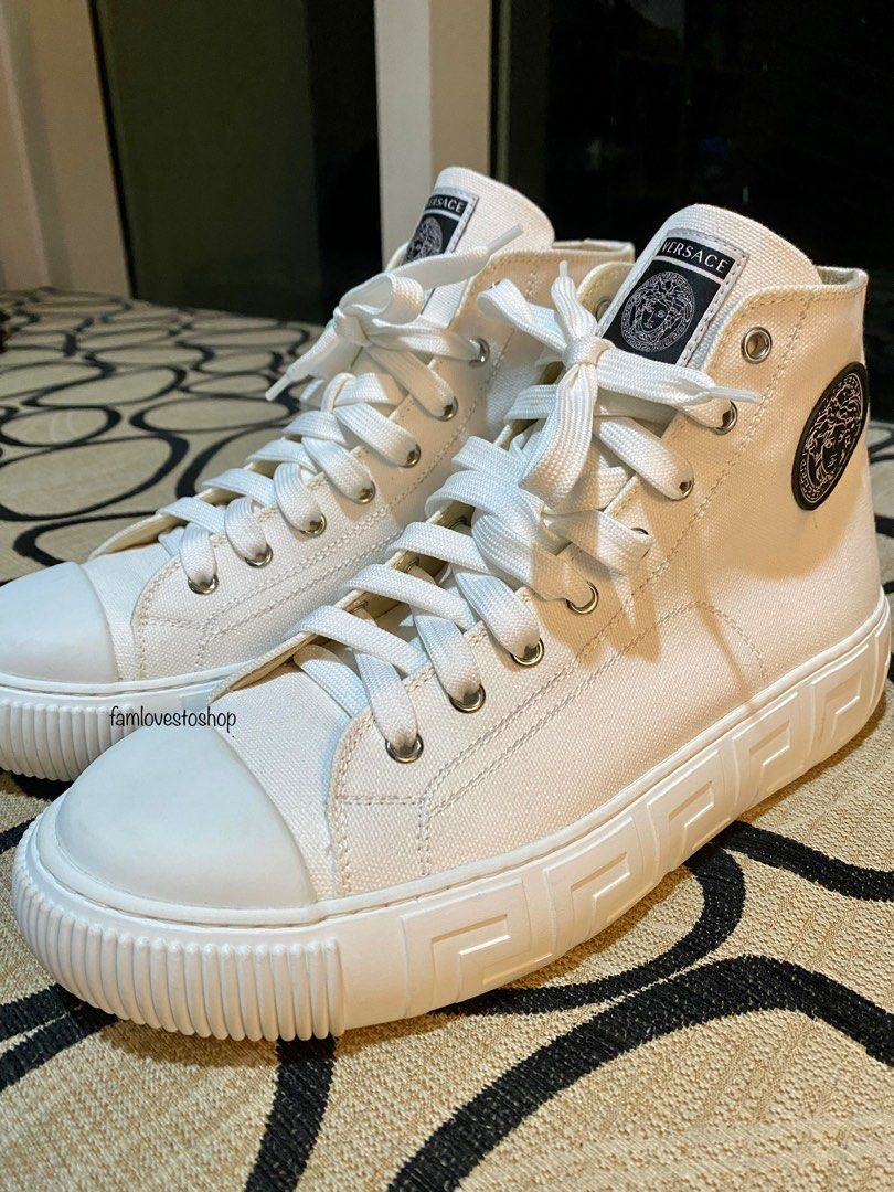 Versace canvas cheap shoes