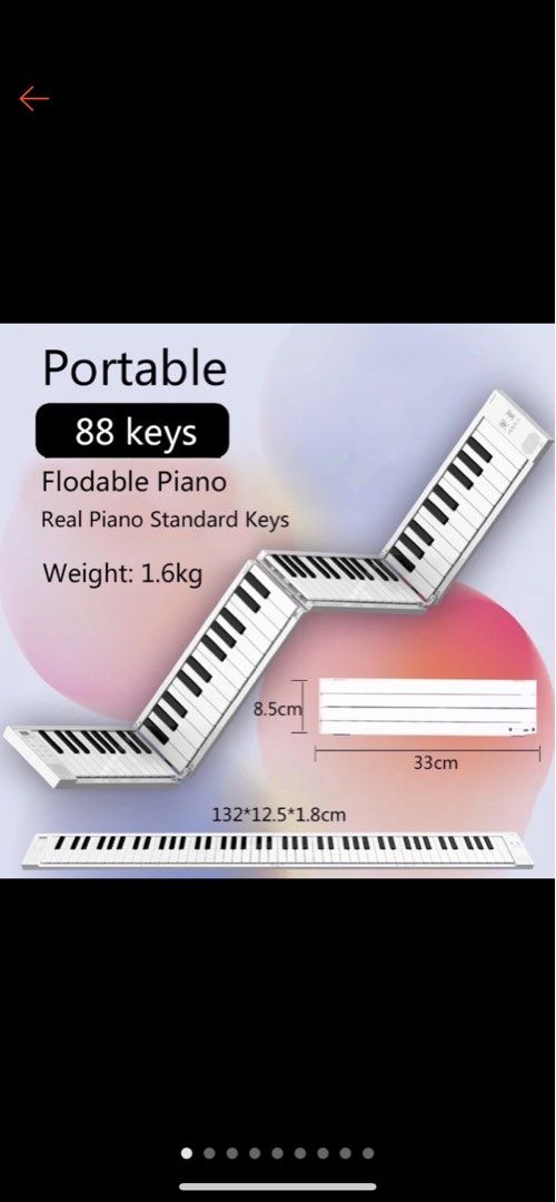 Midiplus 88 Keys Foldable Piano Electric Digital Piano Hobbies