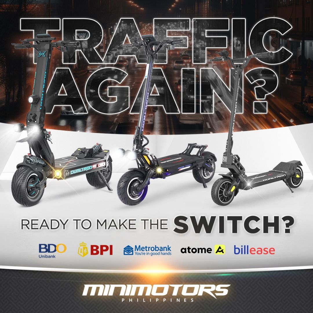 Minimotors Dualtron Electric Scooters (Category: Skates, Rollerblades & Scooters) located in Makati City. Submitted by bubmaik (Listing ID 1255708228, Image 1). Description: Tired of traffic? Ready to make the switch to Electric Mobility? Talk to us and we’ll help you choose the best scooter solution for your traffic woes. We are the official exclusive importer and distributor of Dualtron in the Philippines. Minimotors are arguably one of the mos