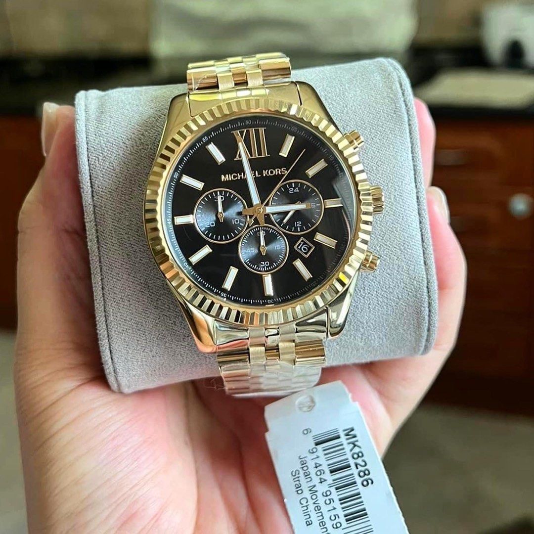 Mk black dial clearance watch