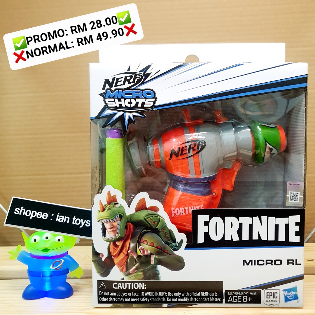NERF Fortnite Micro Shots Micro TS Dart Blaster Toy Hasbro Toys