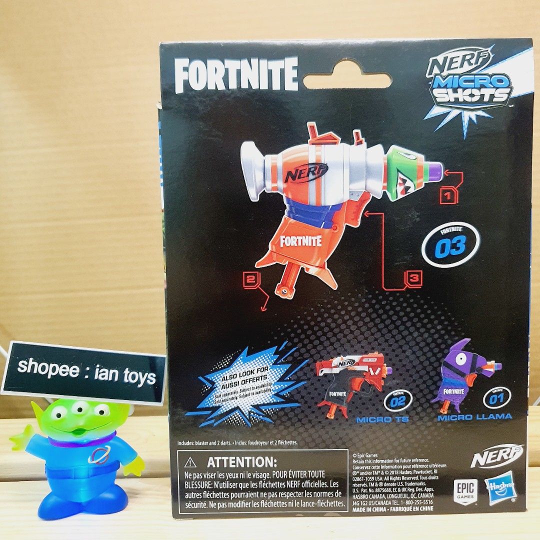 NERF Fortnite Micro Shots Micro TS Dart Blaster Toy Hasbro Toys