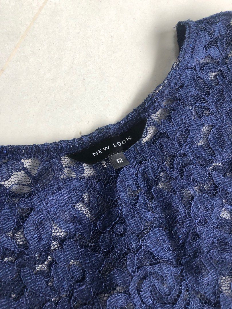 New look navy lace outlet dress