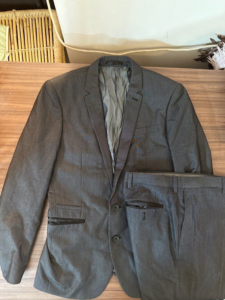 Next grey suit jacket hotsell