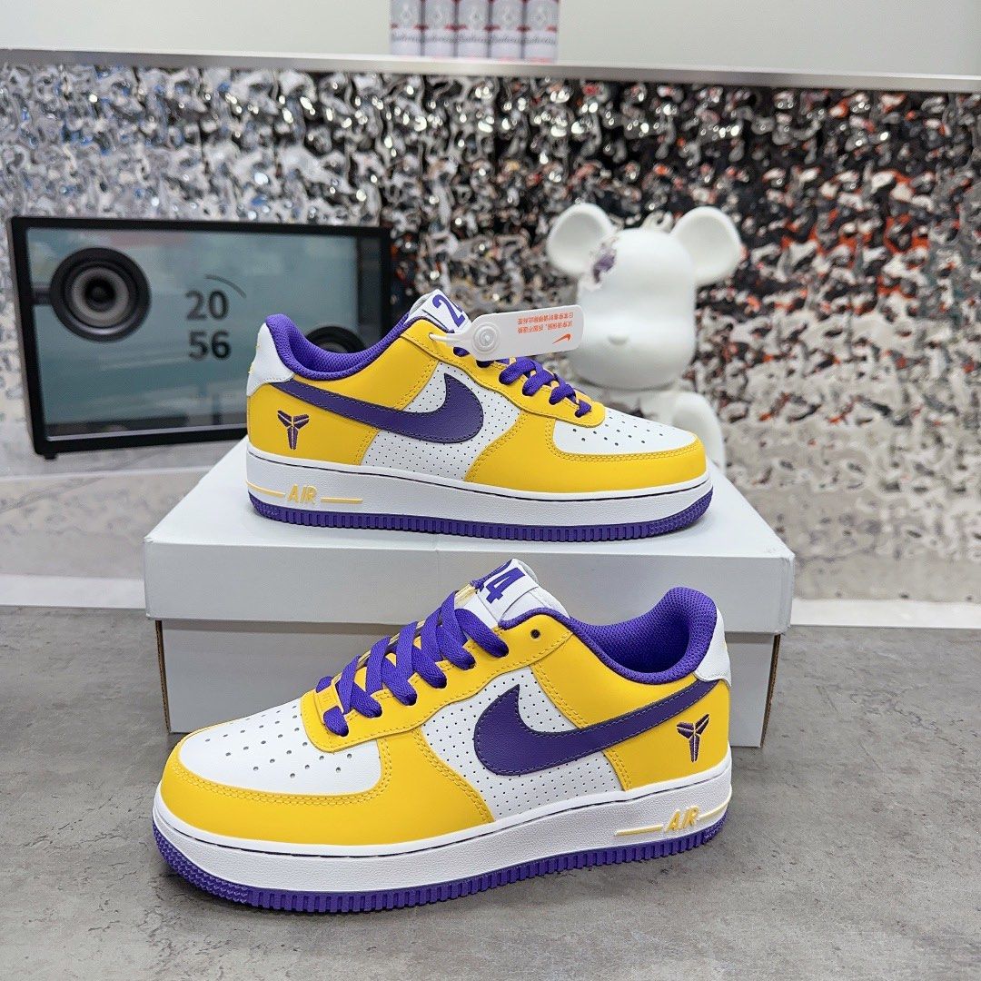 Purple yellow air force ones online