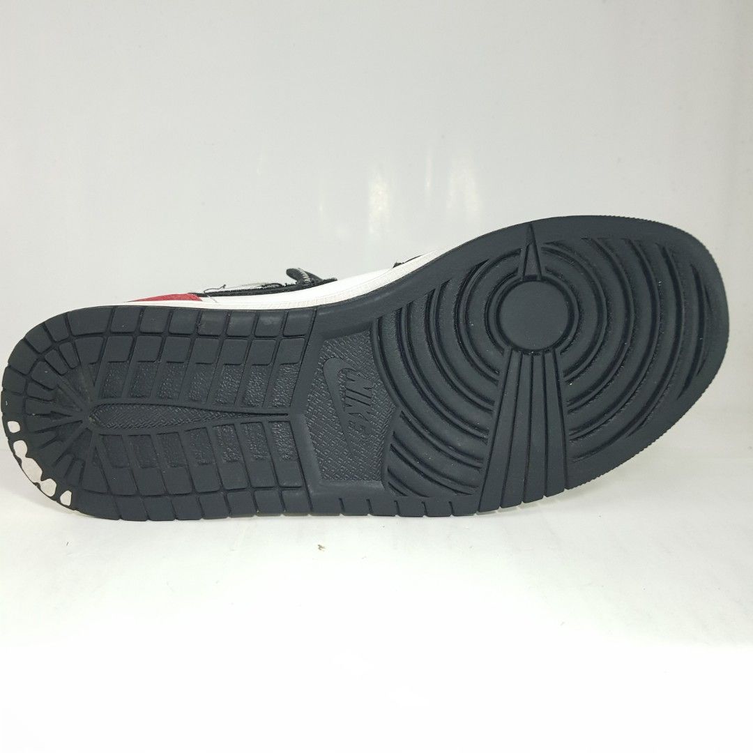 Nike Air Jordan 1 Mid Union 'Red Black Toe', Fesyen Pria, Sepatu