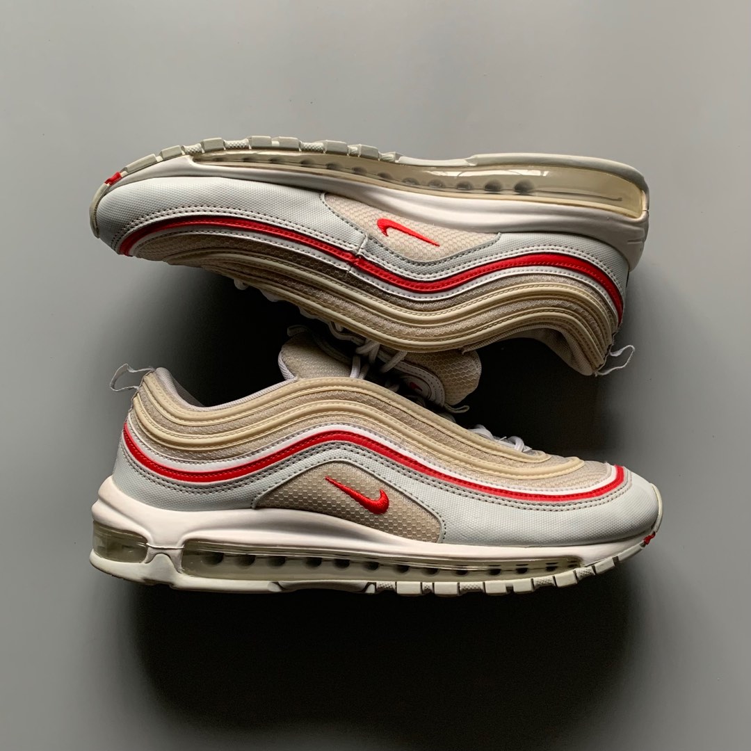 Nike Air Max 97 White Pure Platinum University Red Men's - AR5531-002 - US