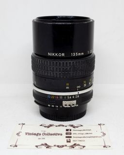 Nikkor 135mm f/2.8 Nikon AI lens Telephoto lens for Nikon Film SLR and DSLR cameras
