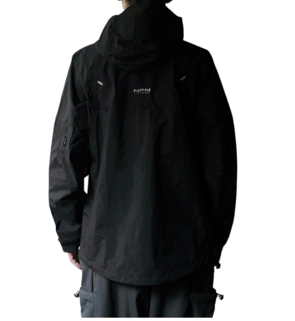 Nine Point Nine shell jacket blk (XL碼), 男裝, 外套及戶外衣服