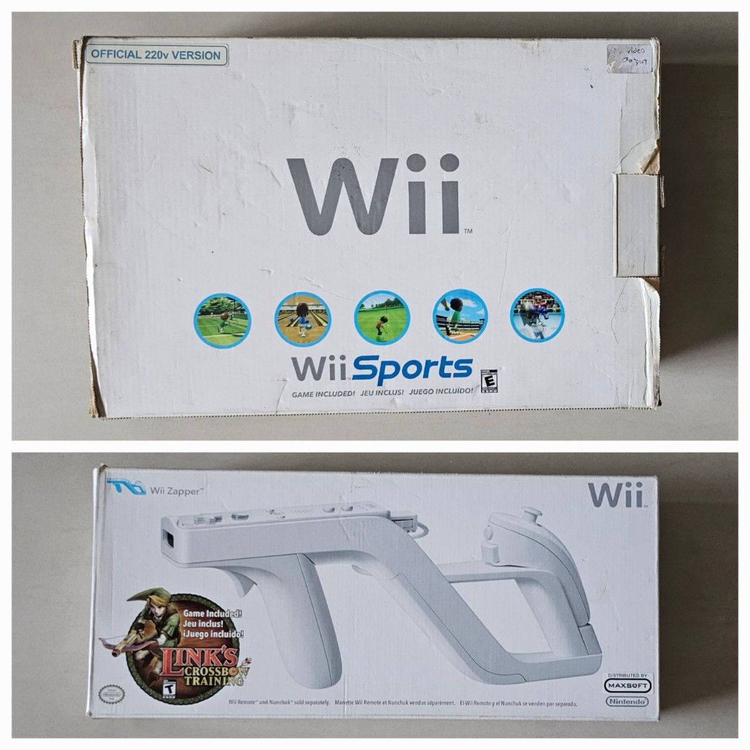 Nintendo Wii Sports Games Console with Games Controller + Wii Zapper, Video  Gaming, Video Game Consoles, Nintendo on Carousell