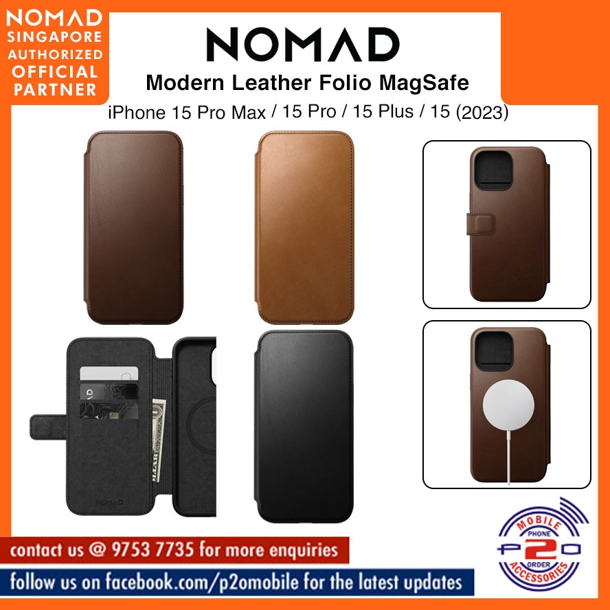NOMAD ModernLeatherFolio iPhone15 ProMax iPhoneアクセサリー NOMAD
