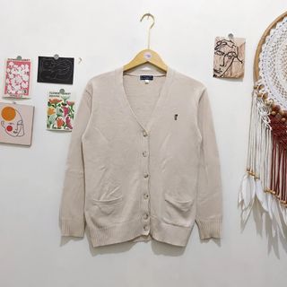 Olive des olive cream cardigan unisex cardi rajur knitwear outer outerwear cream krem