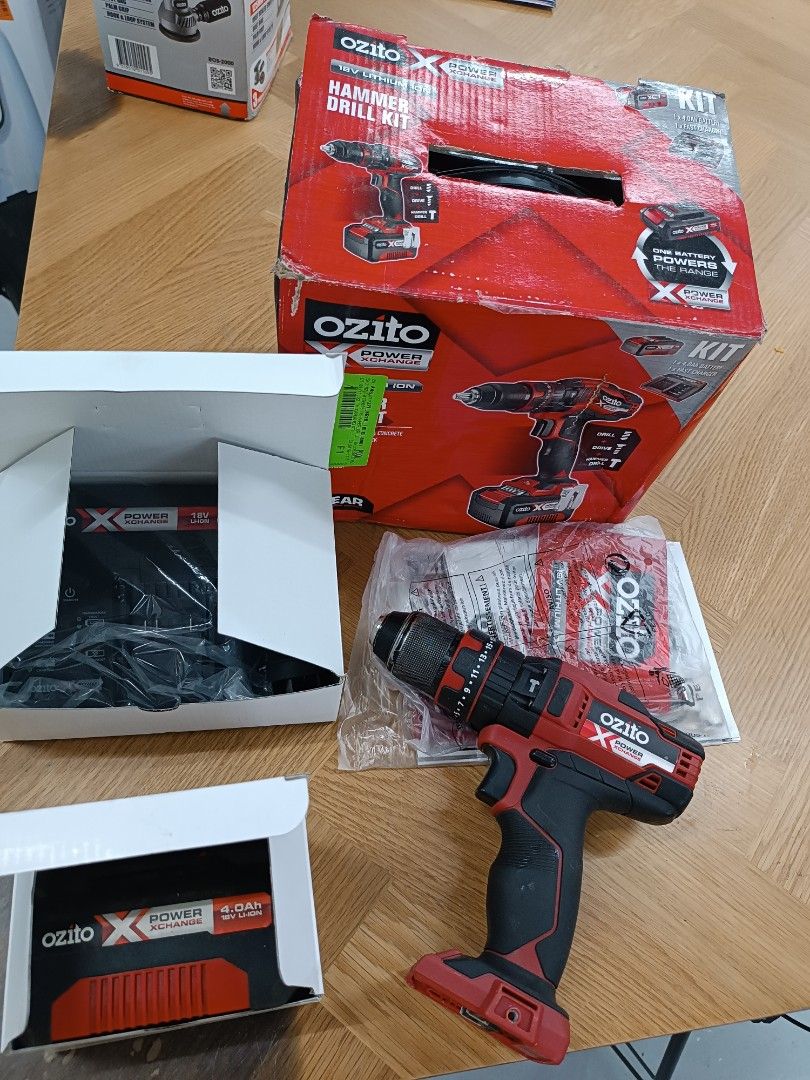Ozito hammer hotsell drill kit