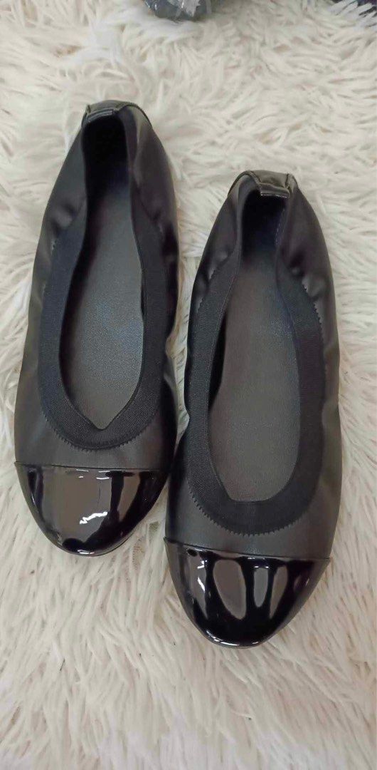 plain black dolly shoes