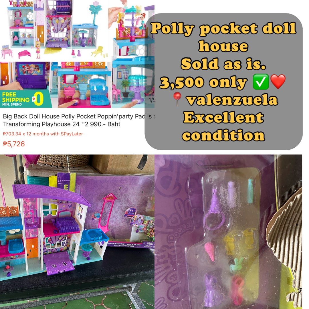 Polly pocket doll house, Hobbies & Toys, Toys & Games on Carousell