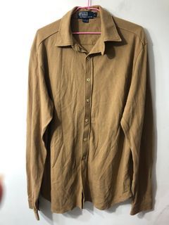 Polo Ralph Lauren 長䄂polo shirt men Large無小馬logo 