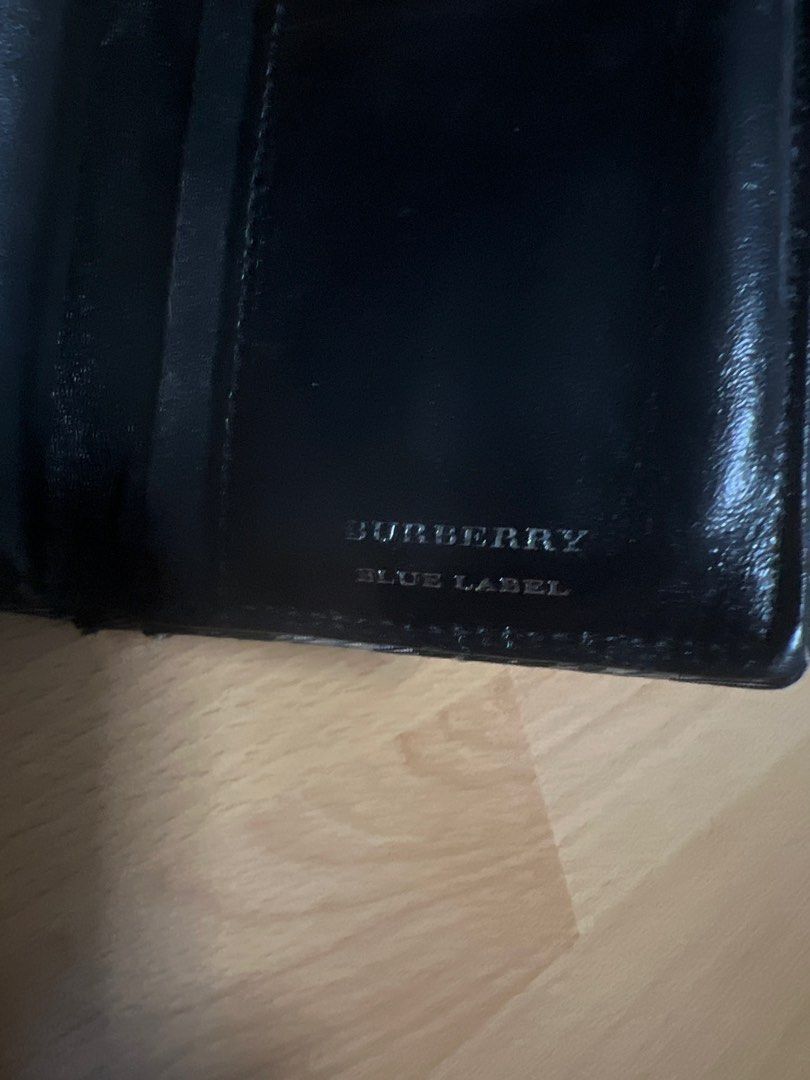 Burberry blue outlet label mens wallet