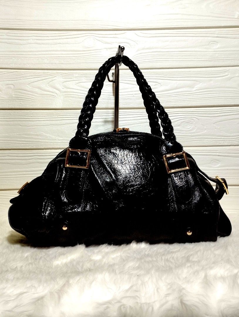 H A Genuine leather black kili bag for women { preloved}