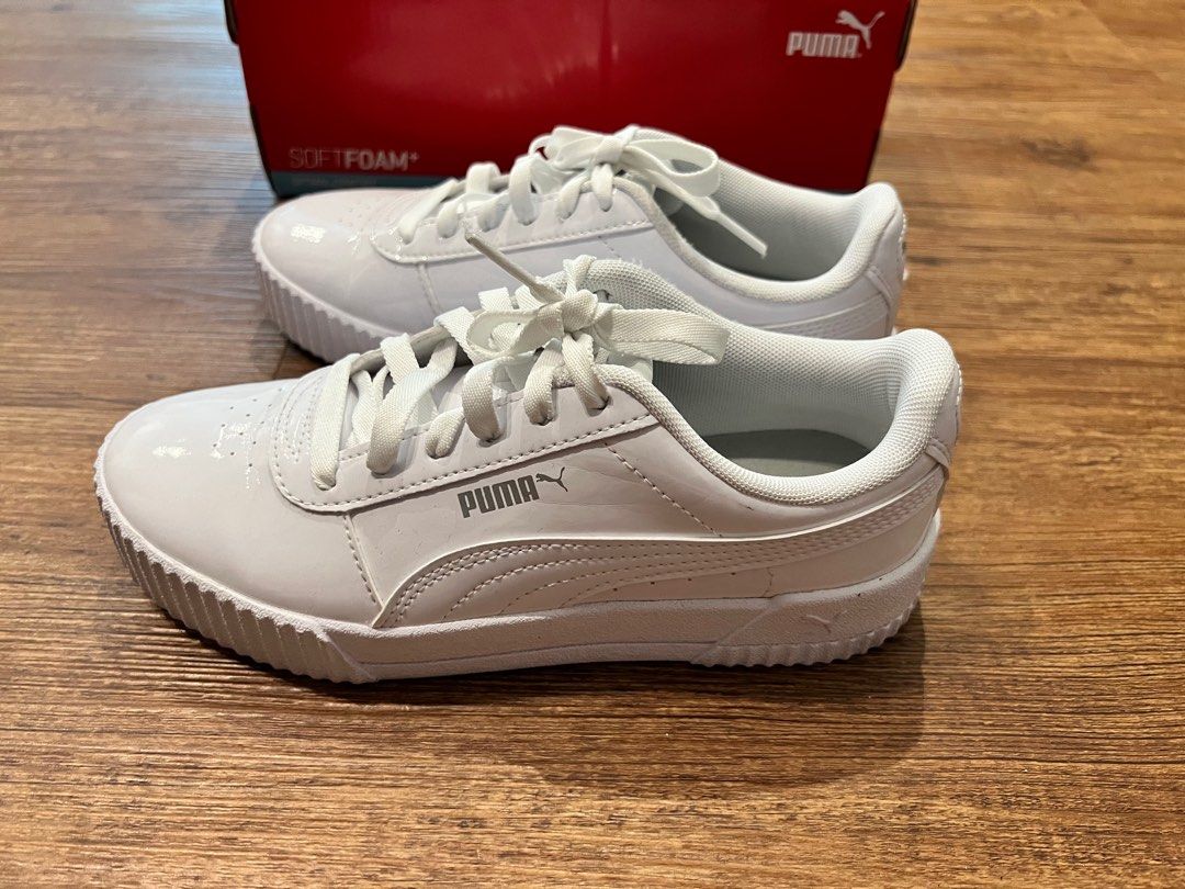 Puma Patent White sneakers Women s Fashion Footwear Sneakers on