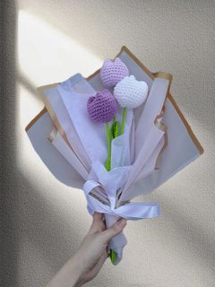 Purple Tulip Flower Bouquet-READY STOCK现货 紫色郁金香花束